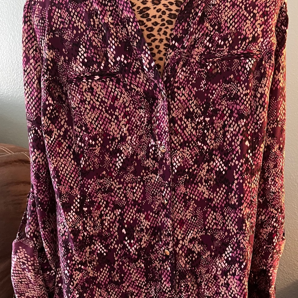 Snake skin print blouse